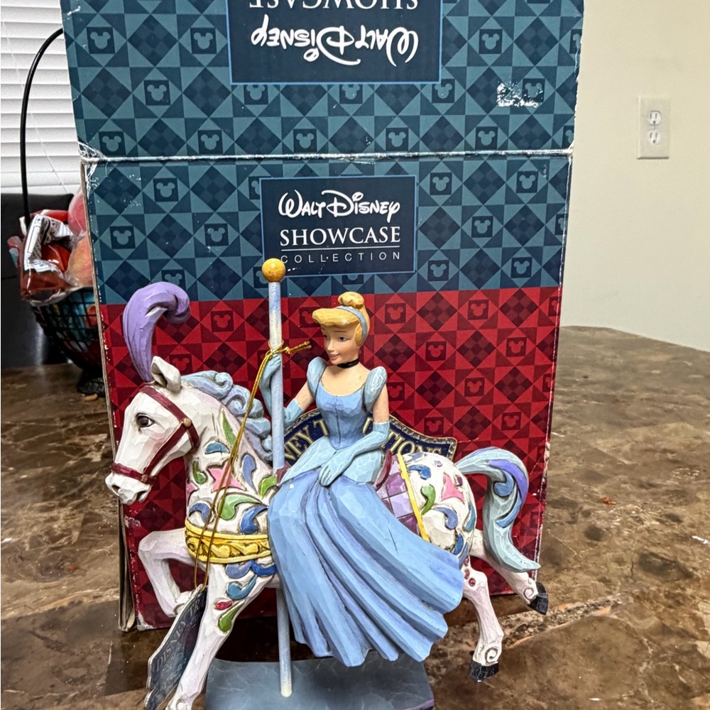 Jim Shore Cinderella Carousel Figurine - Blue and Purple